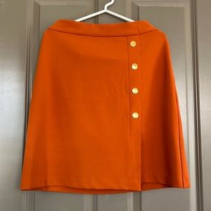 Michael Kors skirt (size L), orange with gold buttons and side slit